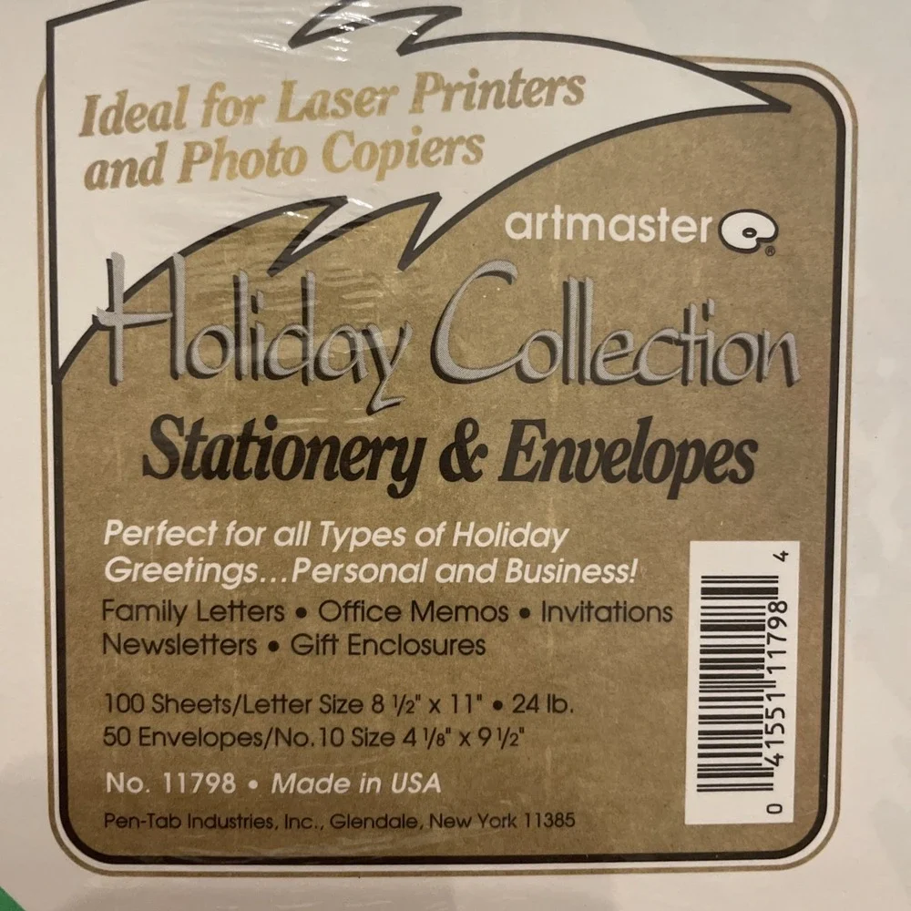 Vintage 90s Artmaster Holiday Collection Enjoy Season-100 Sheets 50 Envel. 11798